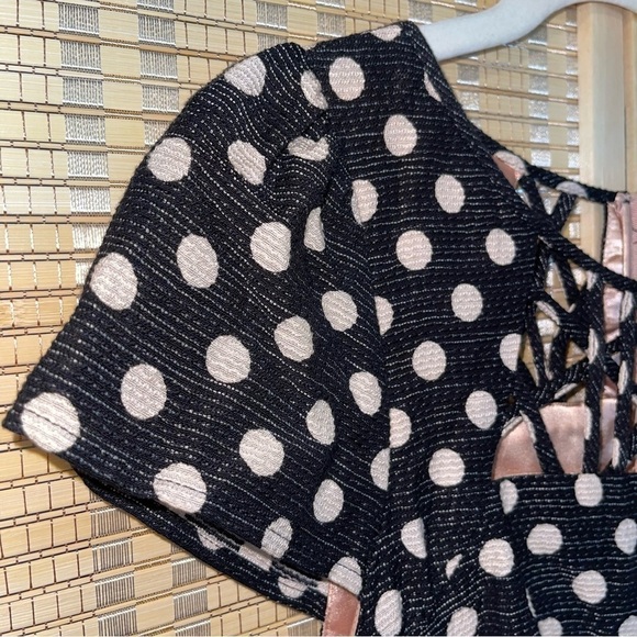 MAEVE Academia Artsy A Line Flare New Girl White Polkadot Sweetheart Dress 4 - Picture 4 of 13